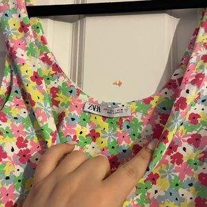 Floral colorful crop top